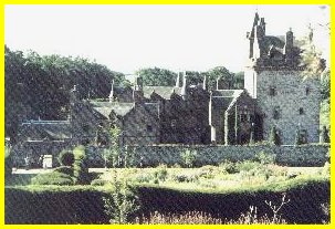 View of the Guthrie Castle from adjacent fields